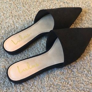 Never Worn Point Toe Slides